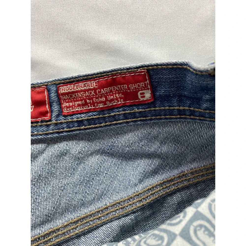 Vtg Ecko Unltd. Shorts Men 34 Blue Denim Hackensack Carpenter Cargo Relaxed Y2K